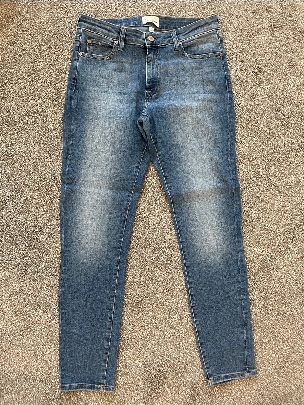 The Drop mid wash skinny jeans